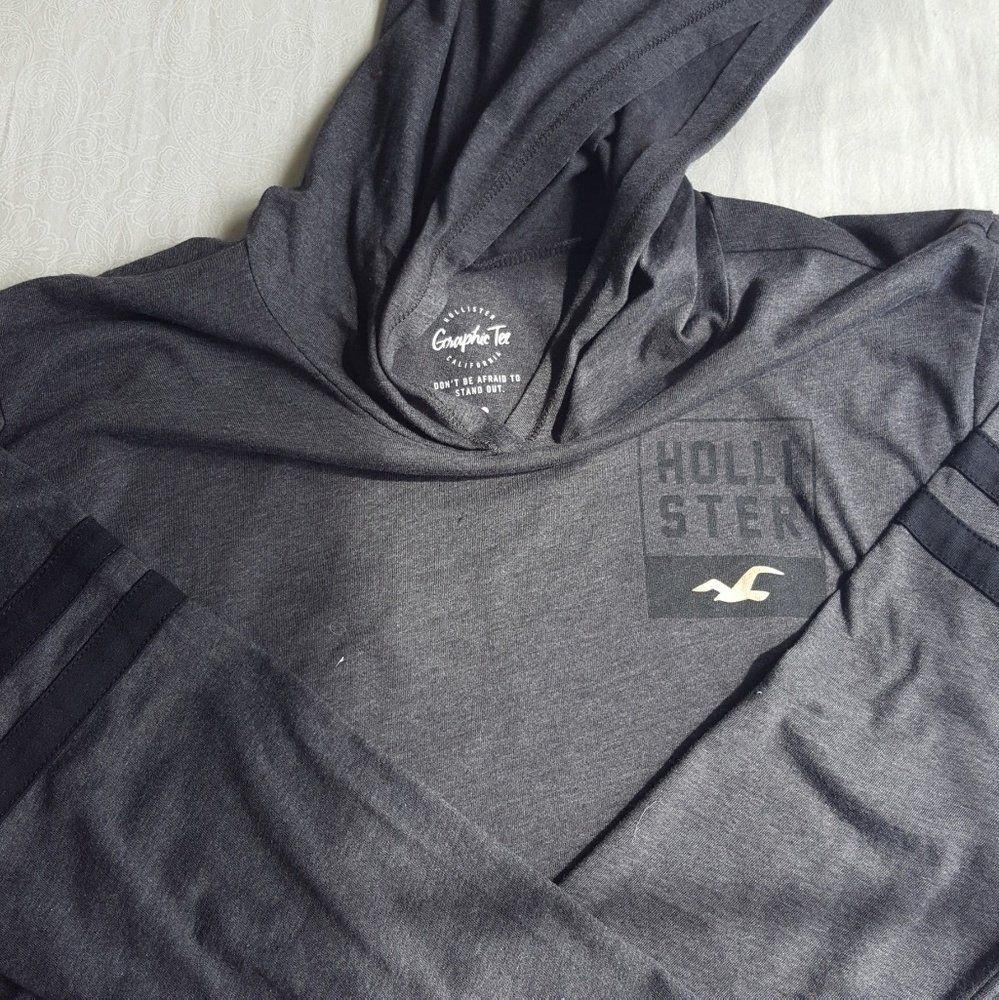 BRAND NEW Long Sleeve Hollister Cropped Logo Top
